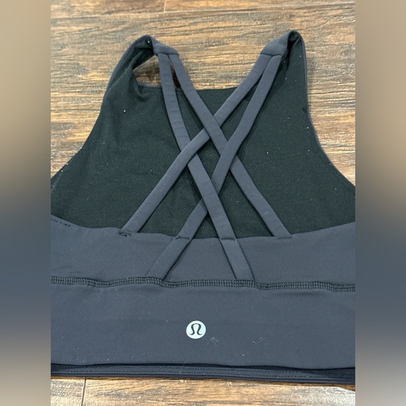 lululemon athletica Women's Dark Gray/Steel Color Sports Bra Size 4 - Picture 2 of 5